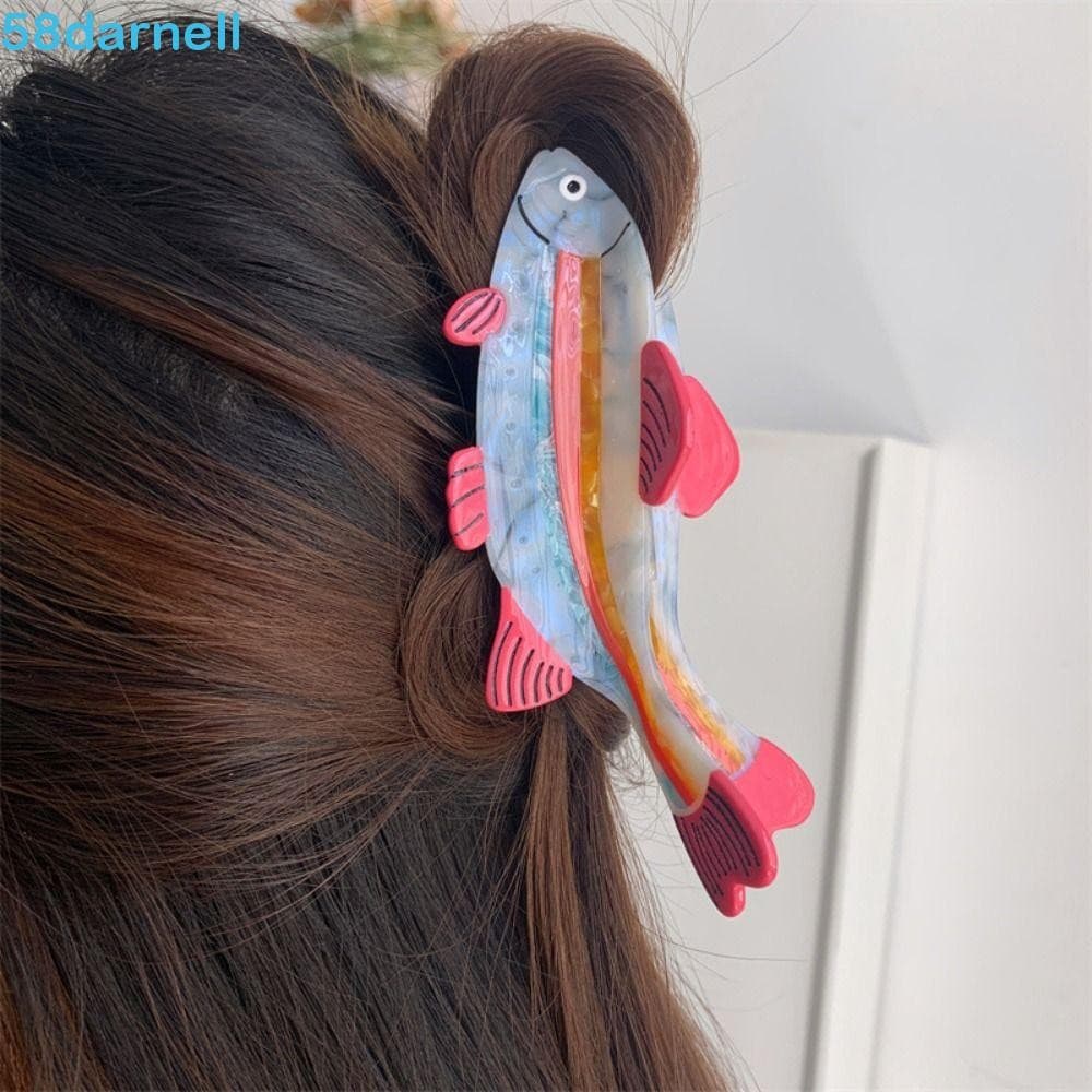 DARNELL Grampo De Cabelo Animal Oceano , Ácido Acético Estilo Coreano , Garra De Peixe Pequeno , Fofo