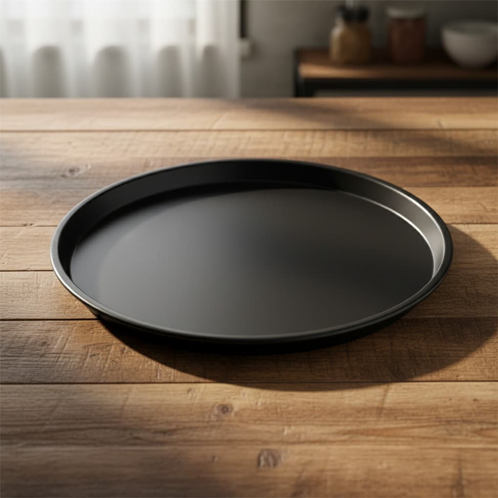 Kit 1 Forma de Pizza Redonda 36cm Antiaderente Teflon Profissional Assadeira Para Forno Cozinha
