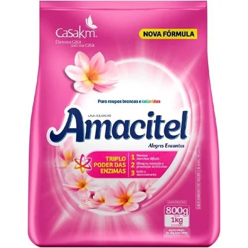 SABAO EM PO AMACITEL ALEGRES ENCANTOS 800GR (RENDIMENTO 1KG)