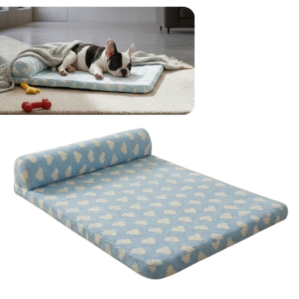Cama De Pet Fundo Impermeável Anti Friagem Fibra Siliconada Tecido Poliéster Confortável