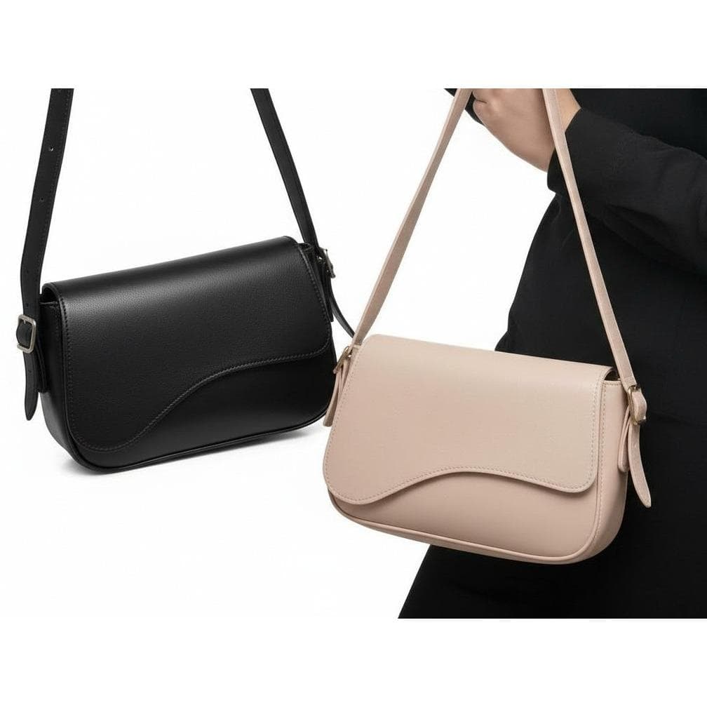 Kit 2 Bolsa Feminina Compacta Moderna de Ombro Elegante E Versátil Alça Regulável