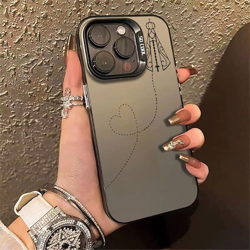 Nossa Maria Capinha Para IPhone 17 13 12 11 Normal X XR XS 8 7 15 14 16 PRO MAX PLUS Ar Silicone Capa De Telefone