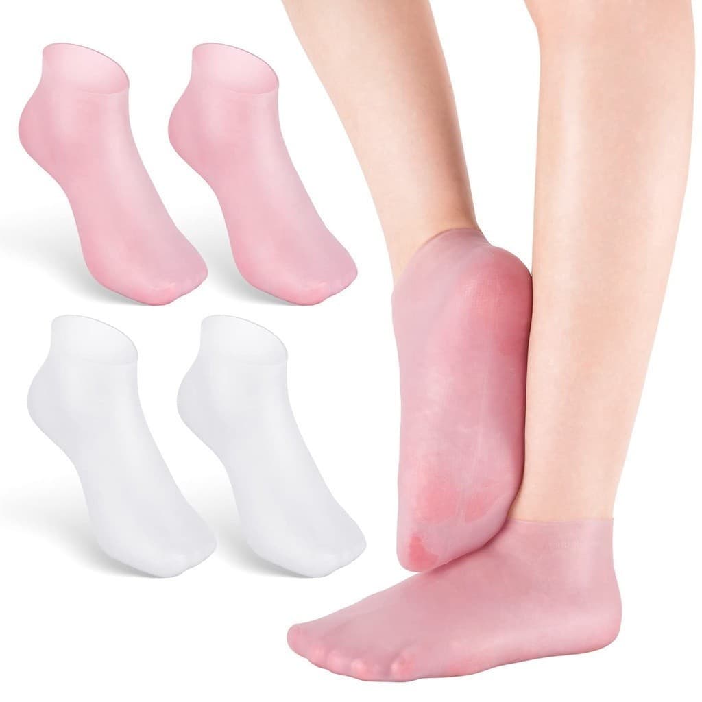 Kit 1, 2 ou 3 Pares de Meias de Silicone Hidratante para os Pés – Proteção e Cuidado com o Calcanhar