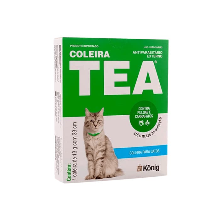 Coleira Tea 327 Antipulgas Gatos 13gr 33cm - Konig