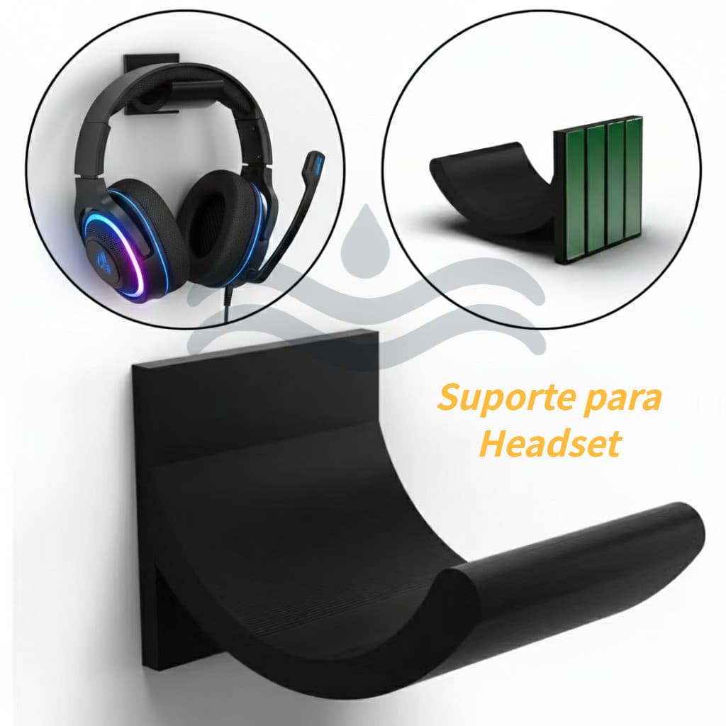 Suporte de Parede para Headset Gamer Headphone Fone de Ouvido Controle de Videogame Ganchos Multiuso com Fita Dupla Face