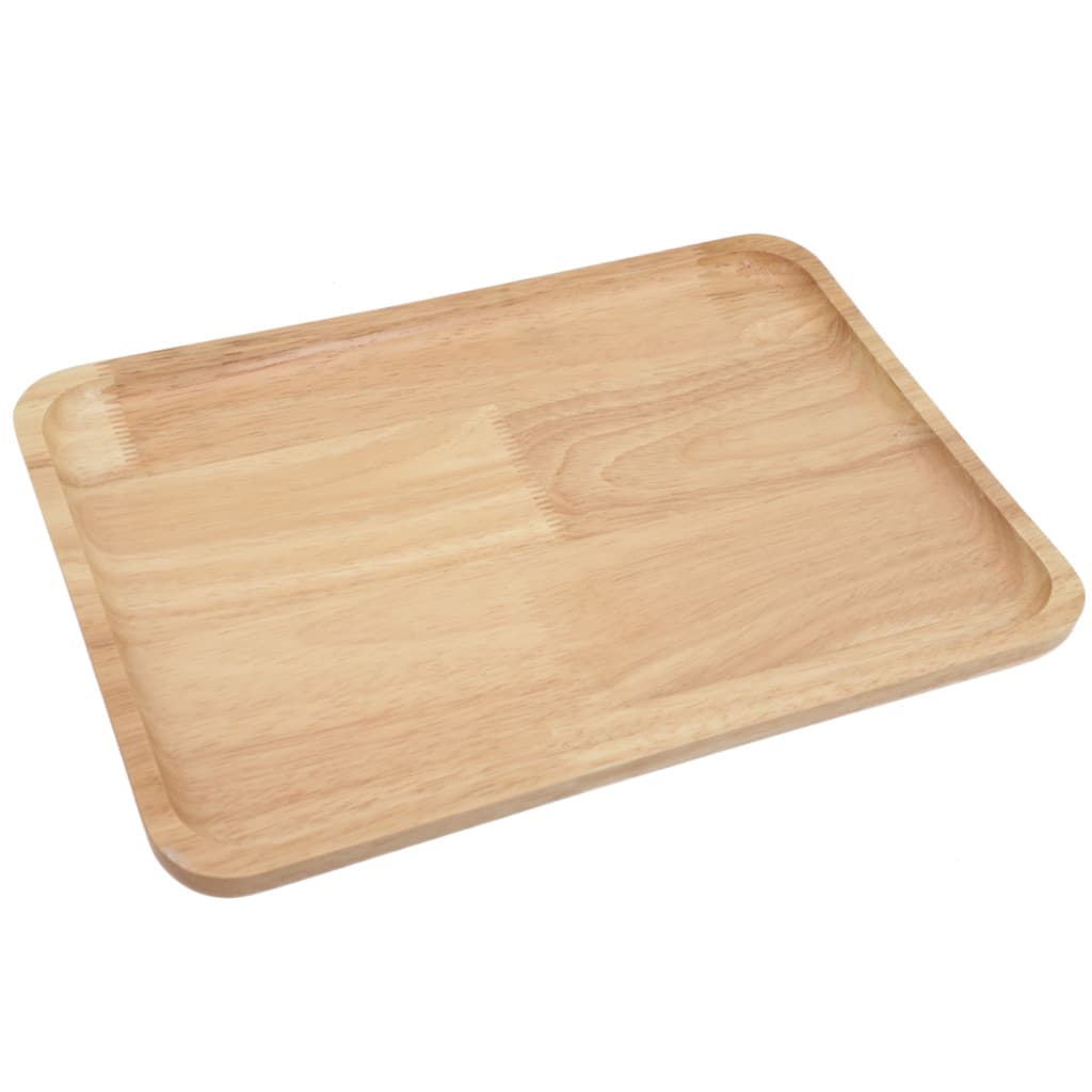 Bandeja Bambu Retangular Borda Alta 34cm Casa Lovely Vibe