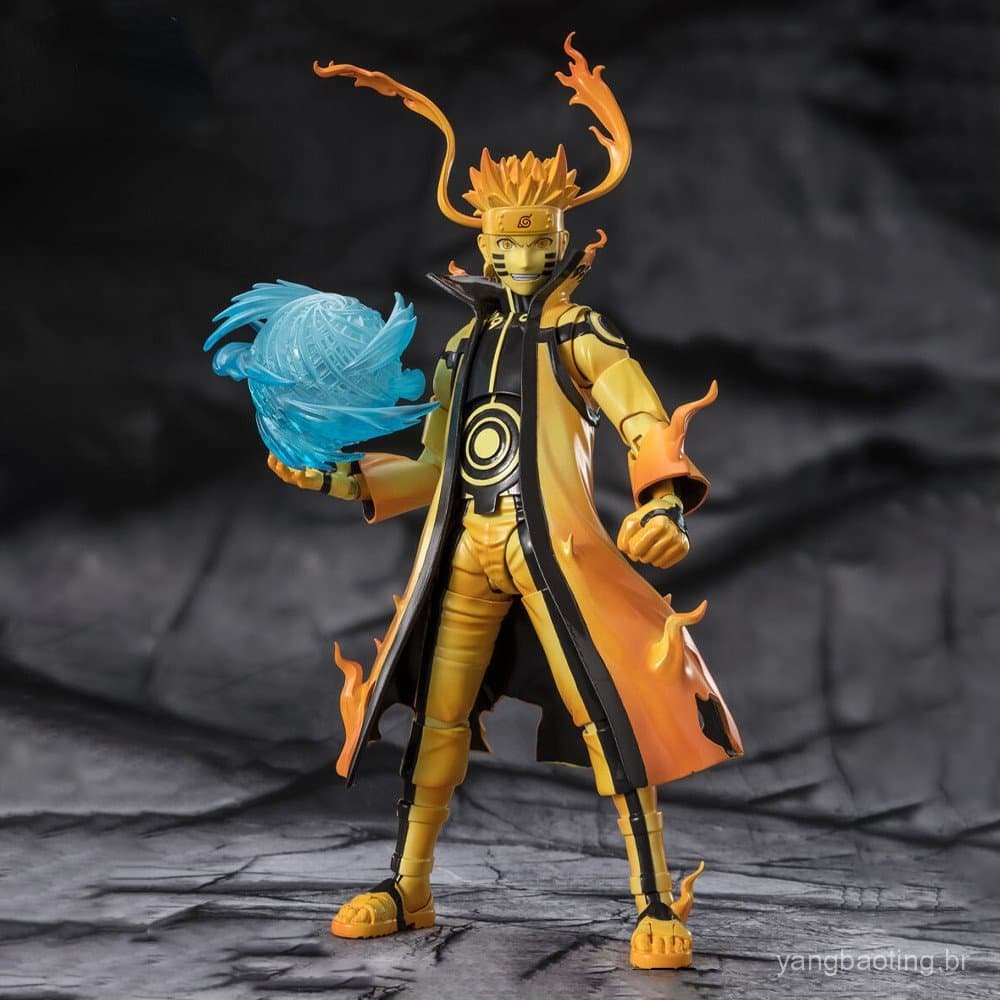 Naruto SHFiguarts Kurama Modo De Ligação Uzumaki Anime Ação Figura Modelo De Brinquedo