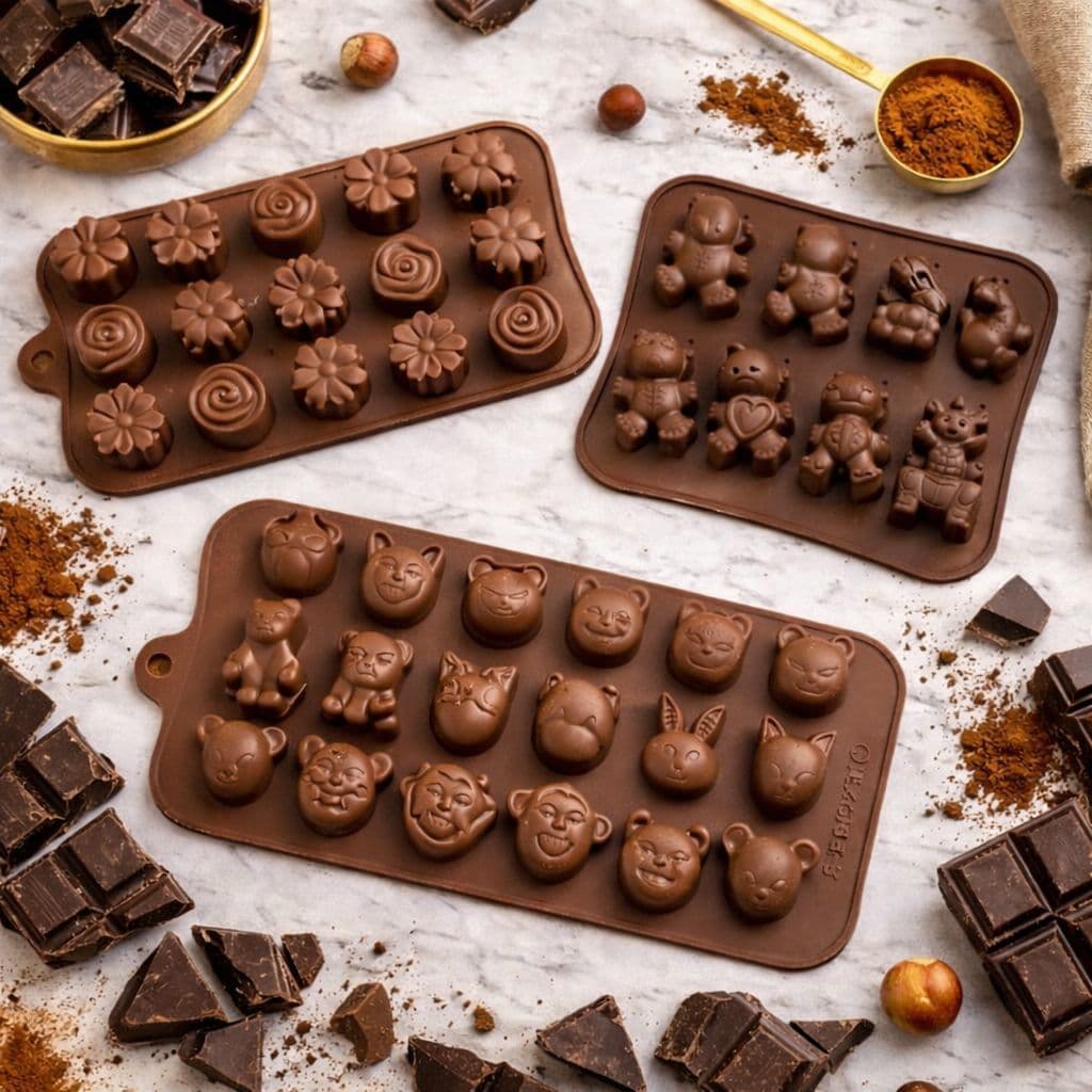Molde de Silicone Bombom Doces Chocolate Sabonetes Resina Forma Silicone