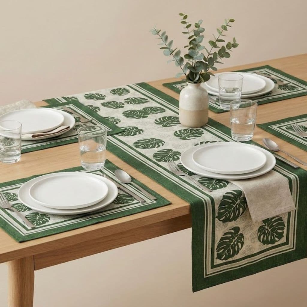 Jogo Americano Linhao 6 Pecas Mesa Posta Trilho E Toalha Cha Caminho de Mesa Decoração Cozinha enxoval decoração rústica