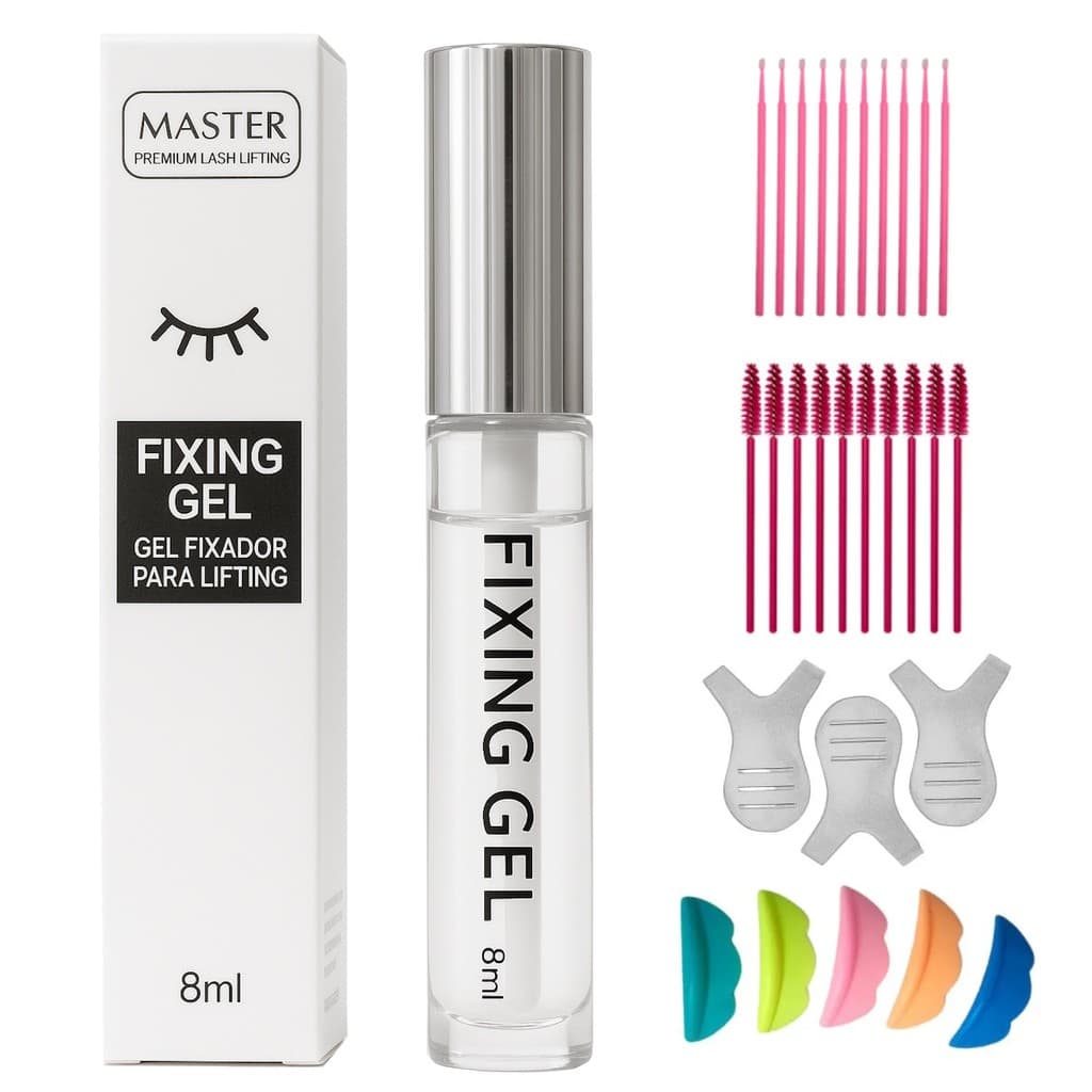 Gel Fixador Lash Lifting Master Elite Premium Gel Fixing Microbrush Moldes Pads Escovinha