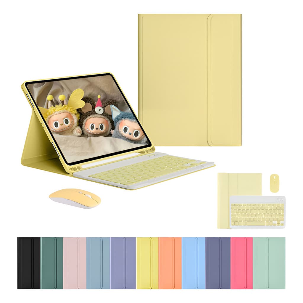 Capa com Teclado e mouse Para iPad 5 6 7 8 9 Geração, air 1/2/3, air 13, ipad pro 9,7 ou 10,5 inch