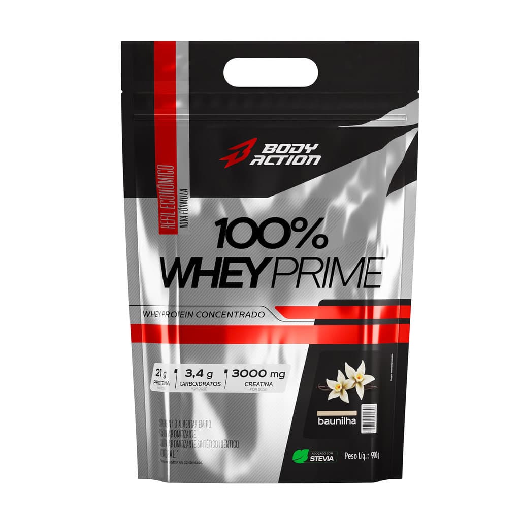 Whey Protein Refil | 100% Whey Prime | 21g Proteína | 900g - Bodyaction