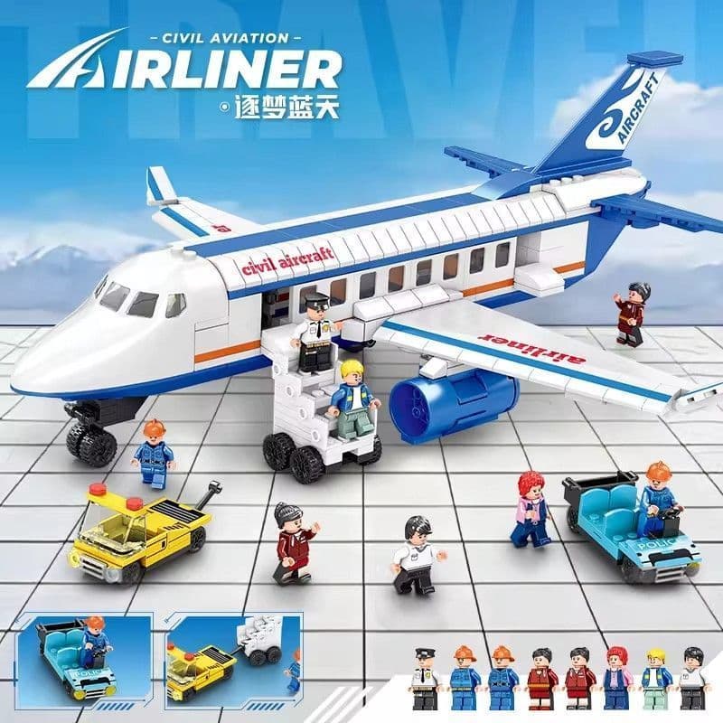 672 pçs compatível Lego grande avião de aviação bloco de construção educacional conjunto brinquedo das crianças presente