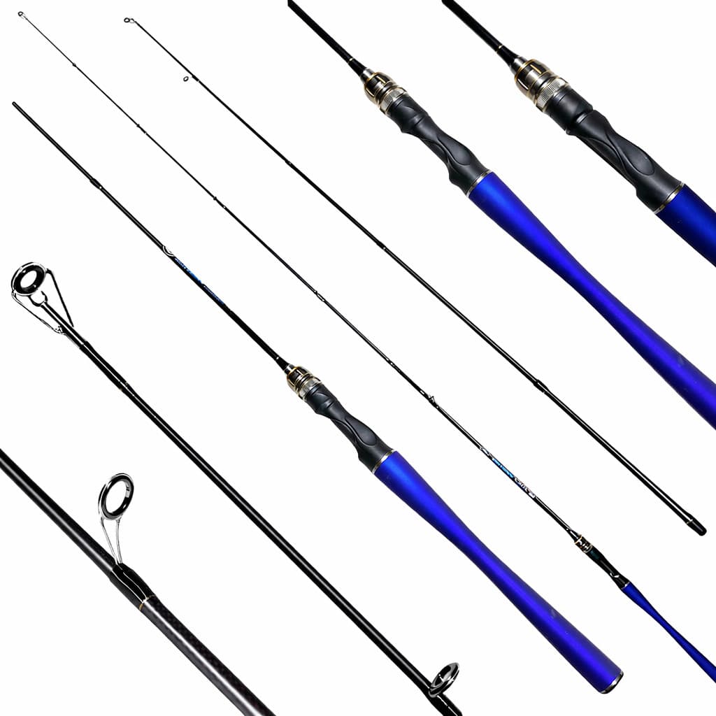 VARA PESCA PESADA MOLINETE AZUL CMIK  - 1.80M CARBONO - 20-40LB -  2 PARTES - ALTO PADRAO - PEIXE GRANDE ATE 20KG