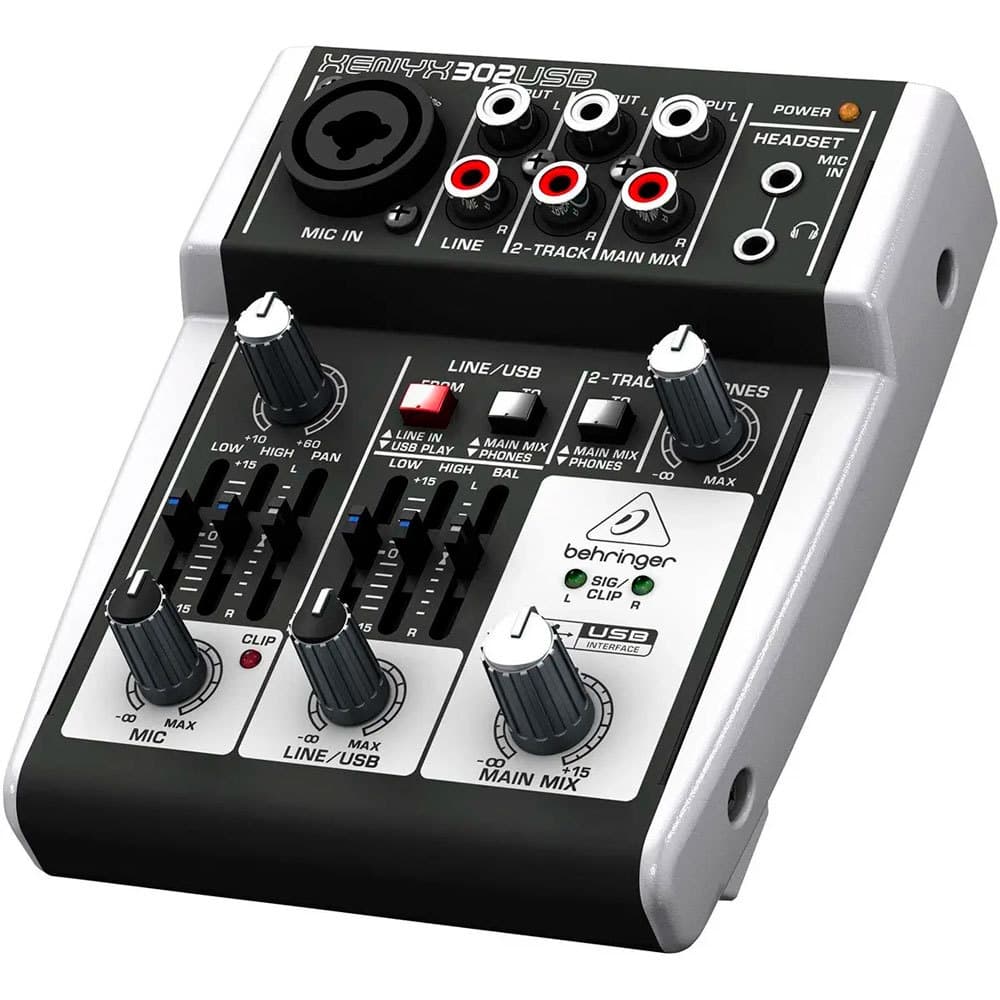 Mesa de Som Behringer XENYX302USB 4 Canais