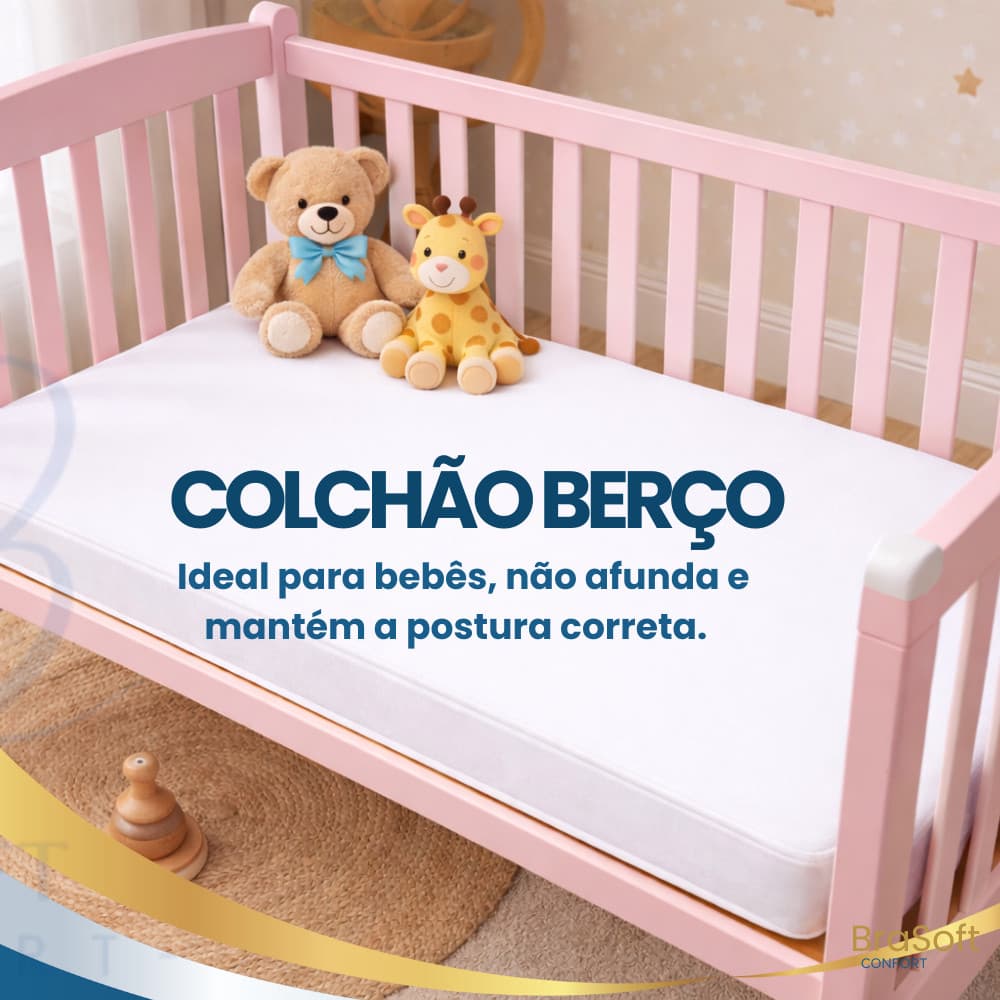 Colchão de Berço Americano e Nacional | Firme e Confortável | Antialérgico | Alta Durabilidade