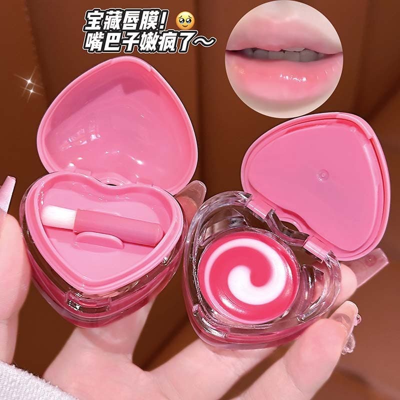 LUCKGO amor iluminando máscara labial de duas cores hidratante evitar rachaduras secas menina outono inverno bálsamo lab