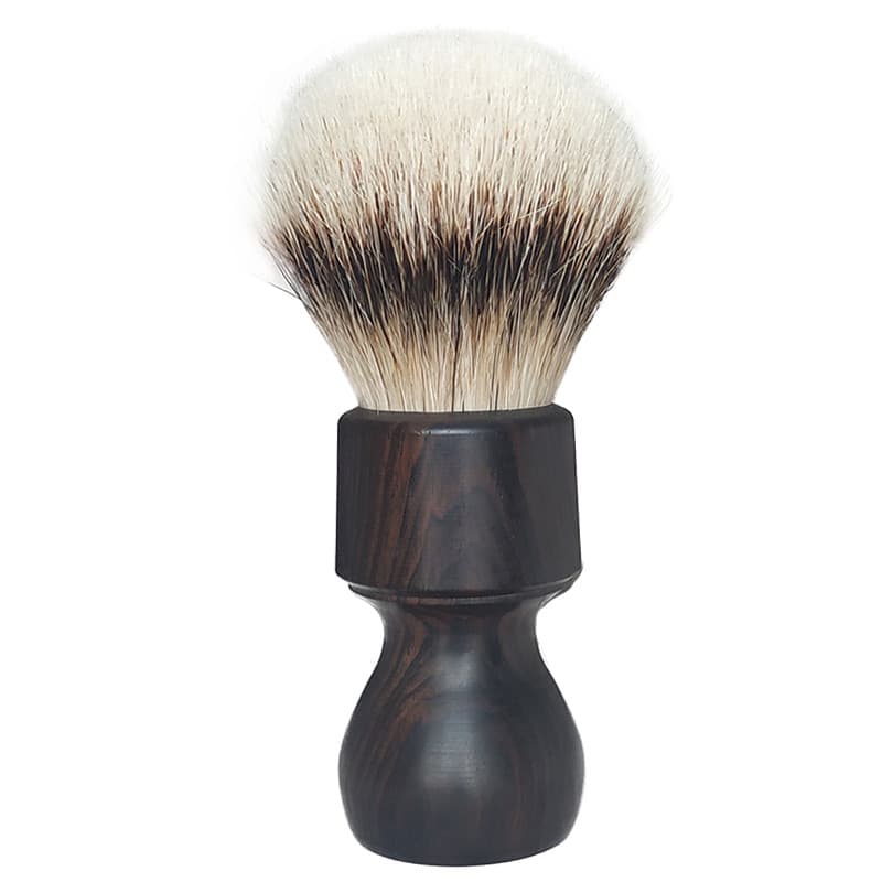 Dishi ébano cabo de madeira maciça ponta de prata macia Telu texugo escova de barbear de cabelo masculino escova de barb