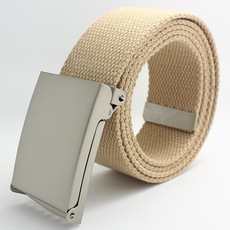 Flip fivela doce cor combinando versão coreana tecido simples Casual All-Match cinto de lona masculino meninas