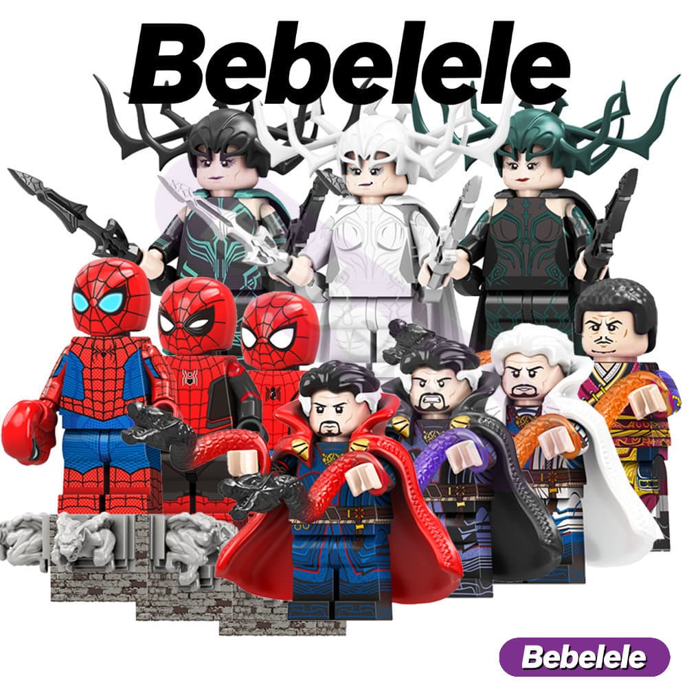 Heróis Figuras Homem-Aranha Peter Parker Hela Dr Estranho Wong Blocos De Construção Brinquedos Para Crianças#331