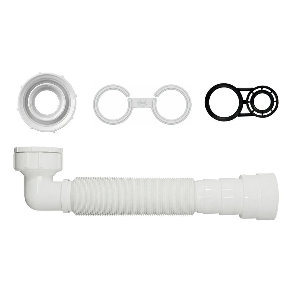 Sifão Tubo Extensivo Universal Com Joelho Curva De 90o Graus Branco