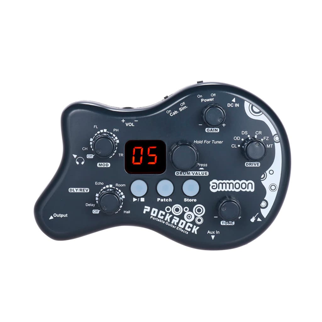 Pedal De Efeito Para Guitarra Pockrock Ammoon + Fonte Bivolt