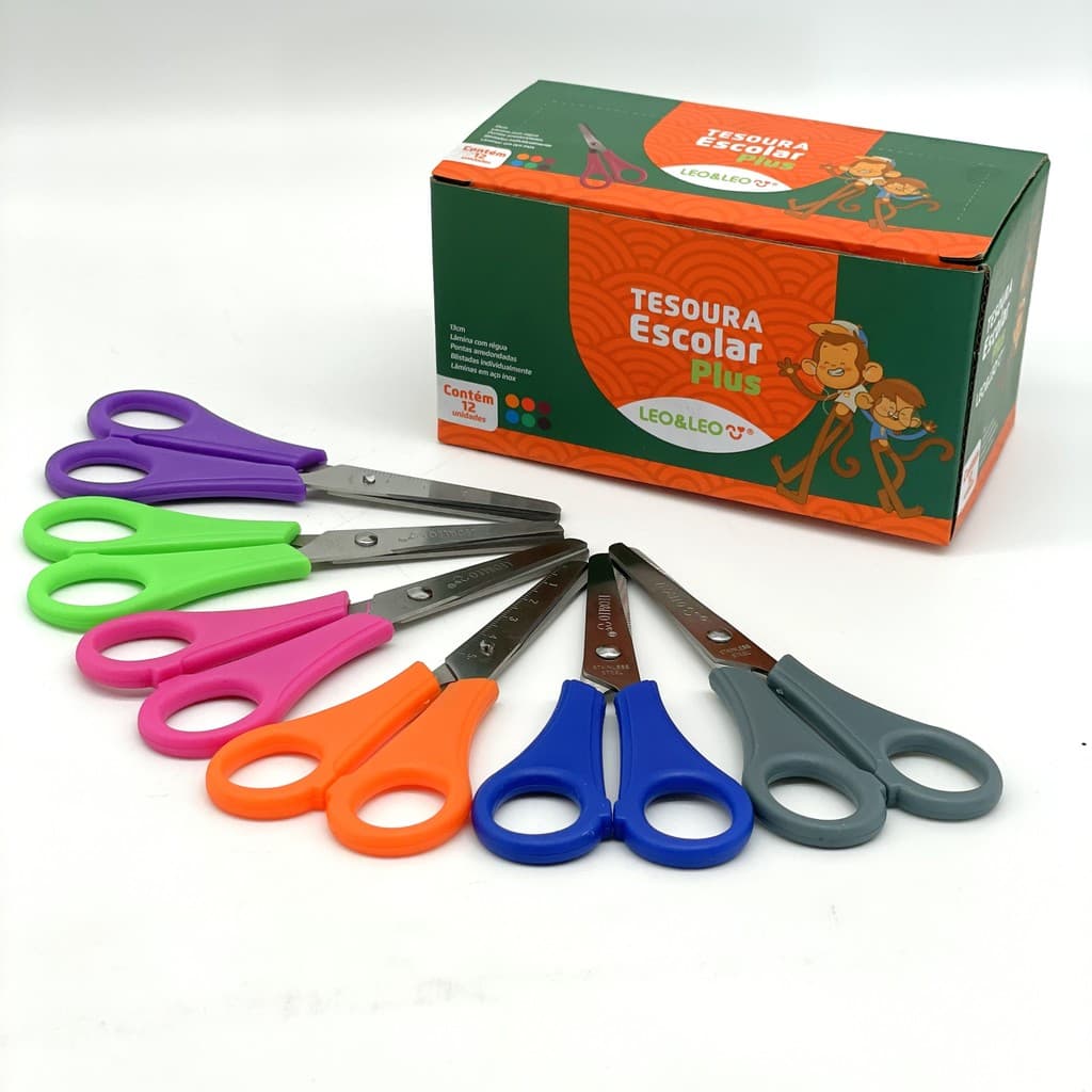 Tesoura Escolar Plus Inox – Leonora