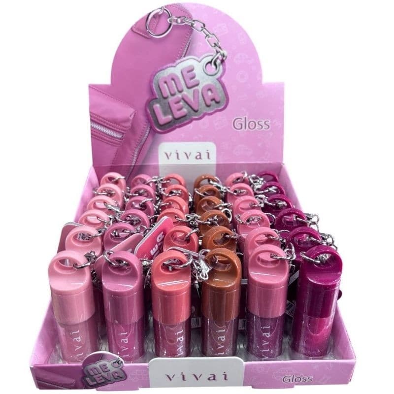 Box C/36 Pçs Gloss com Chaveiro Me Ieva Vivai 3384.1.1