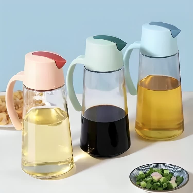 Garrafa De Tempero Óleo E Vinagre Pote De Óleo Azeite Derramador Dispenser