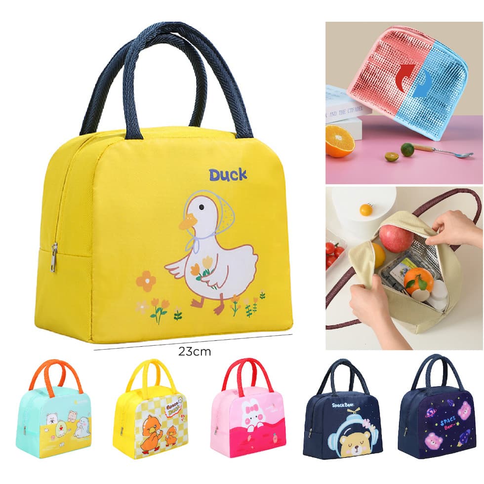 Bolsa Térmica Infantil Lancheira Escolar Marmita Com Estampas Animais