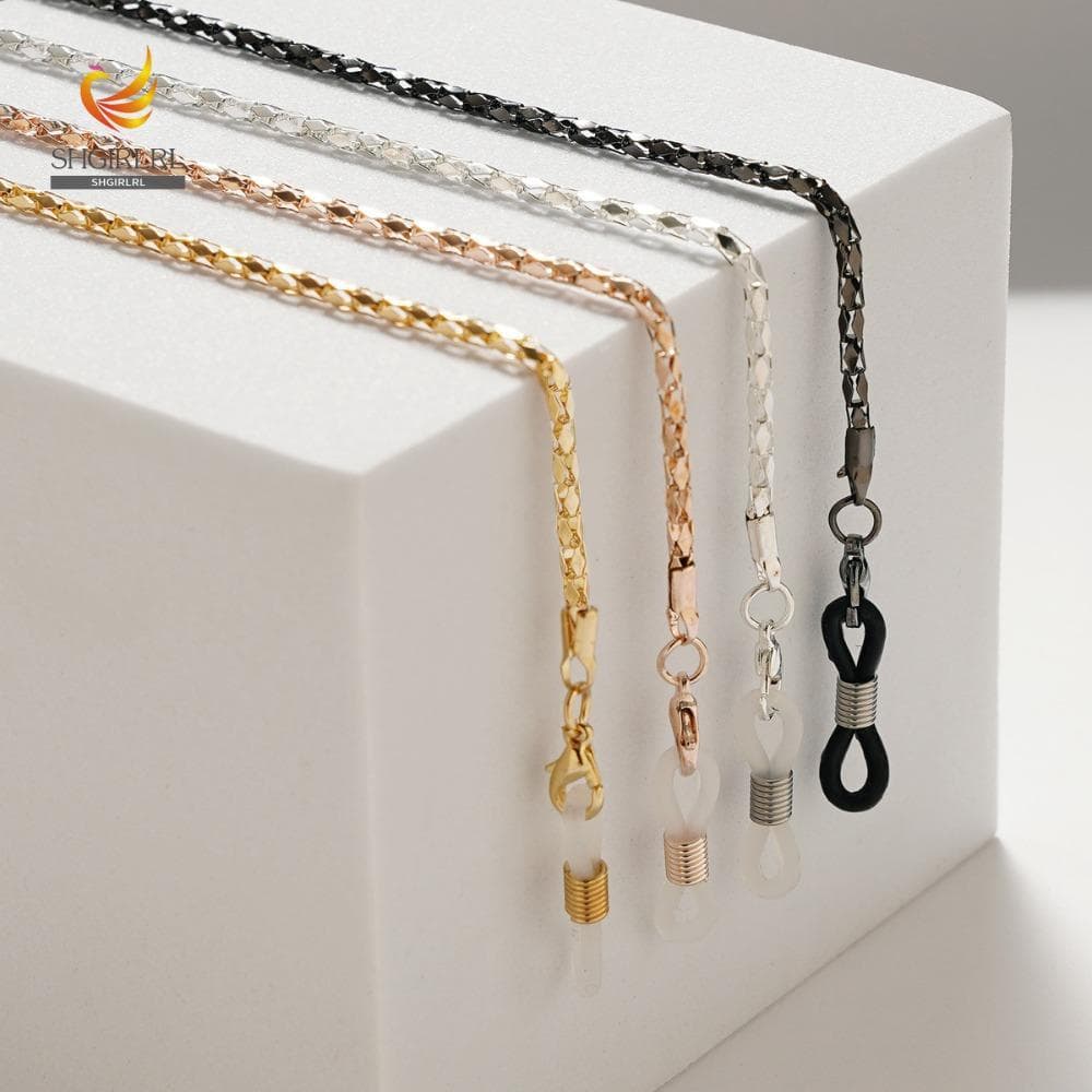 Correntes De Óculos SHGIRLRL , Cordão Antiderrapante Para De Sol , Corrente Leitura Com Contas De Diamante De Metal