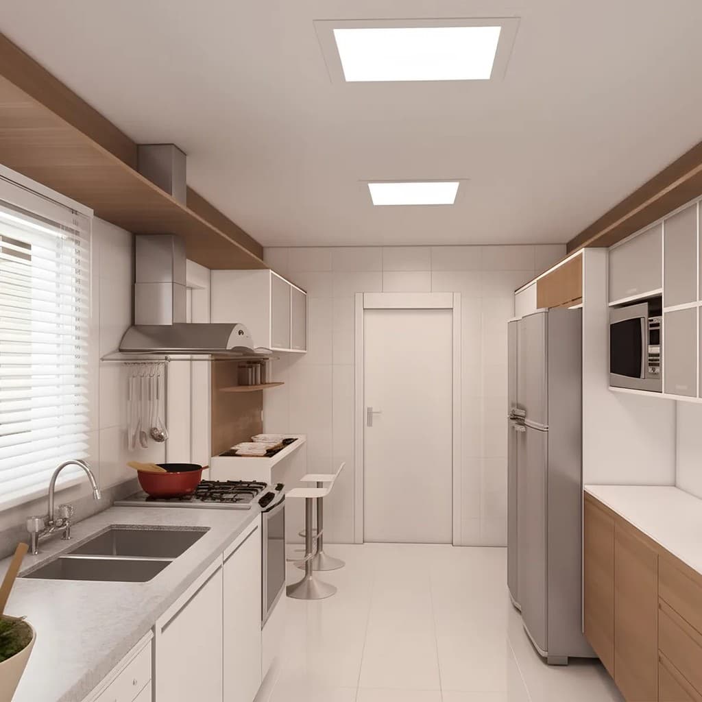 Painel Plafon de Led de Embutir 24w 30x30cm Quadrado Luz Branco Frio