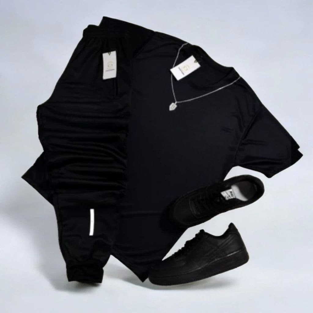CONJUNTO 1 CALÇA + 1 CAMISA MASCULINO REFLETIVEL KIT DRI-FIT ESPORTIVO DIRETO DE FABRICA