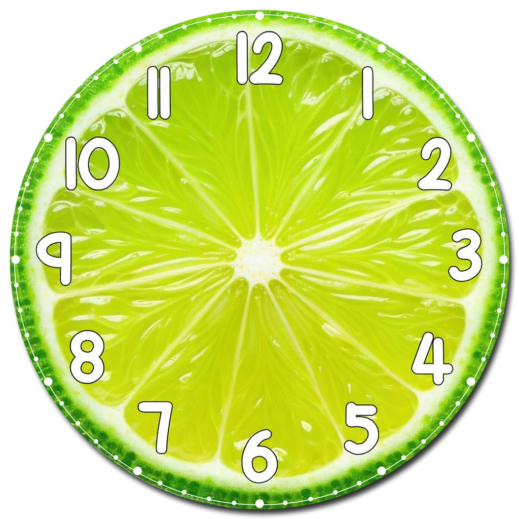 Relógio de Parede Estampa de Limão Decorativo