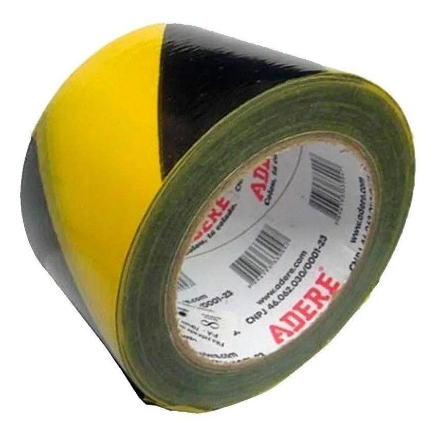 FITA DEMARCACAO ZEBRADA (PRETO E AMARELO) - 70MM X 200M - AD