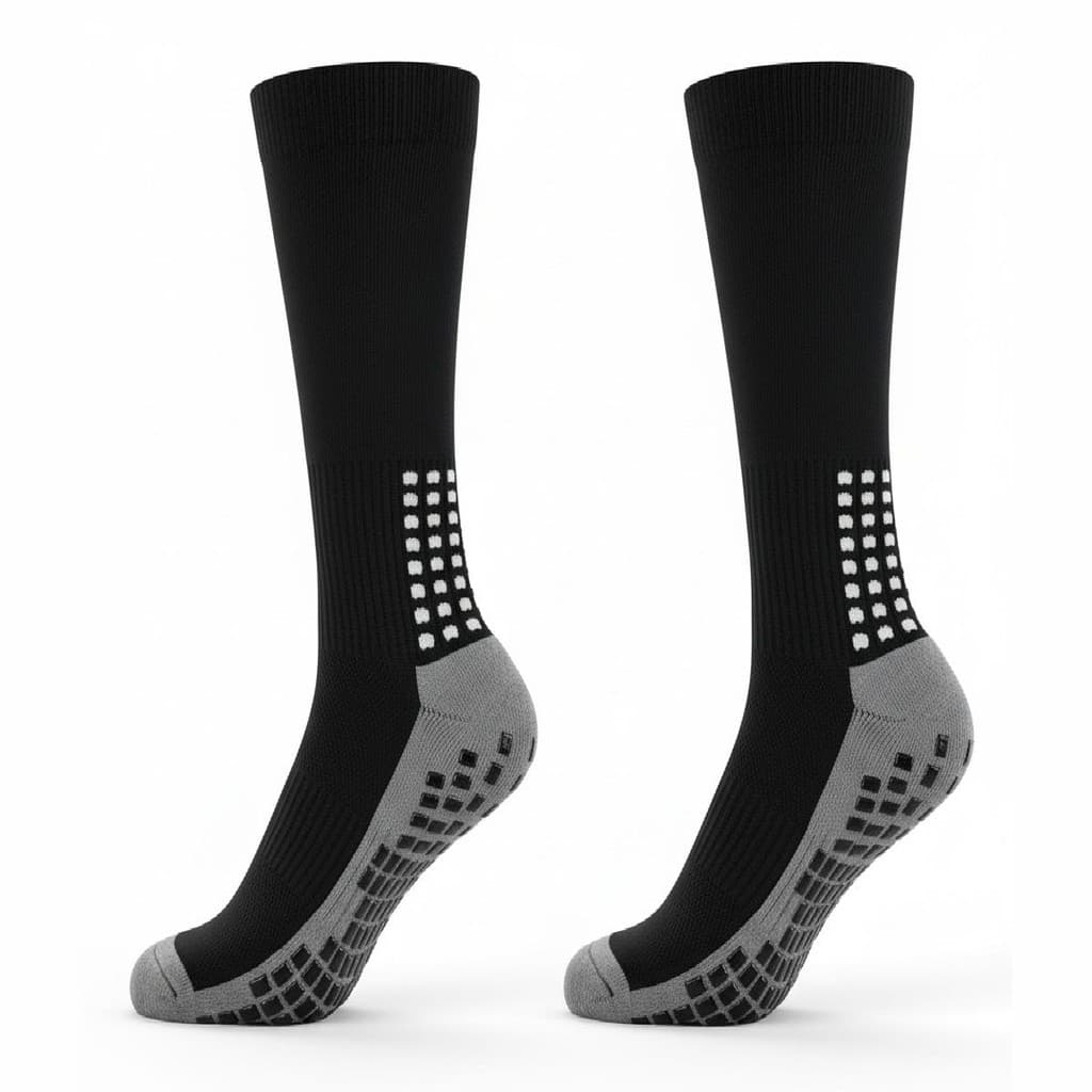 Meião Socks Antiderrapante Futebol Contra Torções Preta