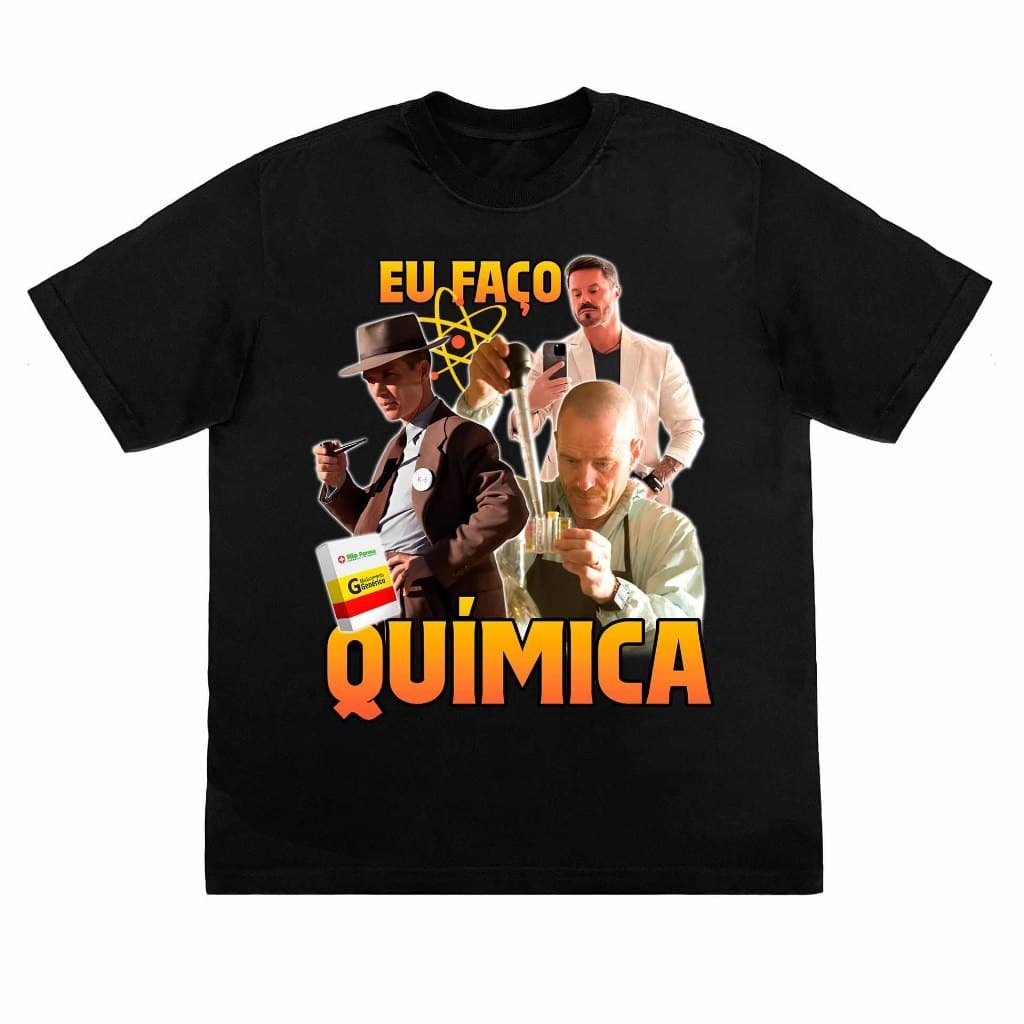 Camiseta Eu Faço Química Faculdade Meme Camisa Professor de Química  Frases Engraçadas.