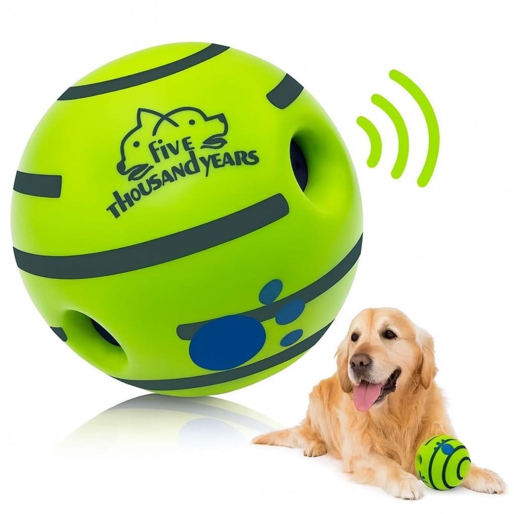 Bola Interativa para Cachorro Pet Brinquedo Resistente com Som Apito Barulho Maciço Médio Mordedor