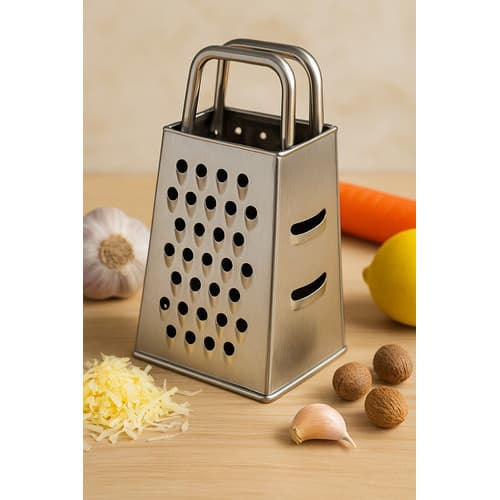 Kit 2 Mini Ralador 4 Faces Alho Queijo Mesa Pequeno Inox