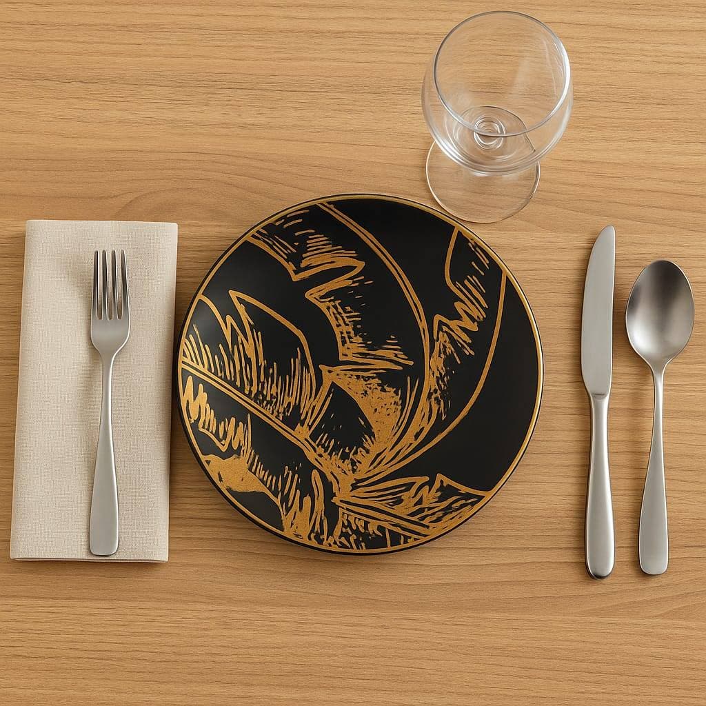 PRATOS DE SOBREMESA CONCEPT PRETO - SCALLA