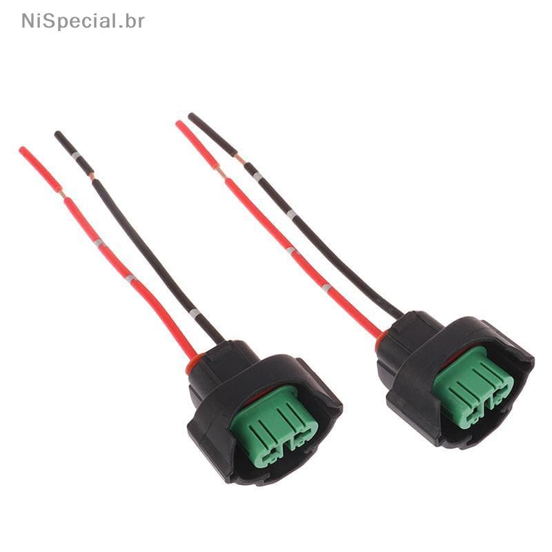 [Nis] 2 Unidades H11 Fêmea Conector Adaptador Cablagem Soet De Plugue De Cabo De Carro Para Luz De Nevoeiro [BR]