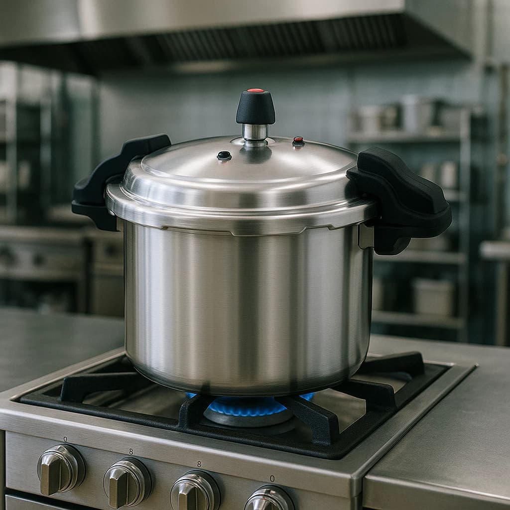 Panela de Pressão 24 Litros Cozinhar Feijoada Alta Pressão Grandes Refeições Legumes Carnes Sopas