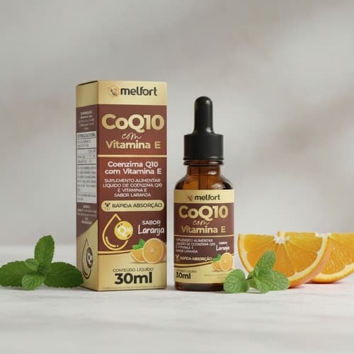 Coenzima Q10 Com Vitamina E Melfort 30ml Sem Sabor Without Flavor