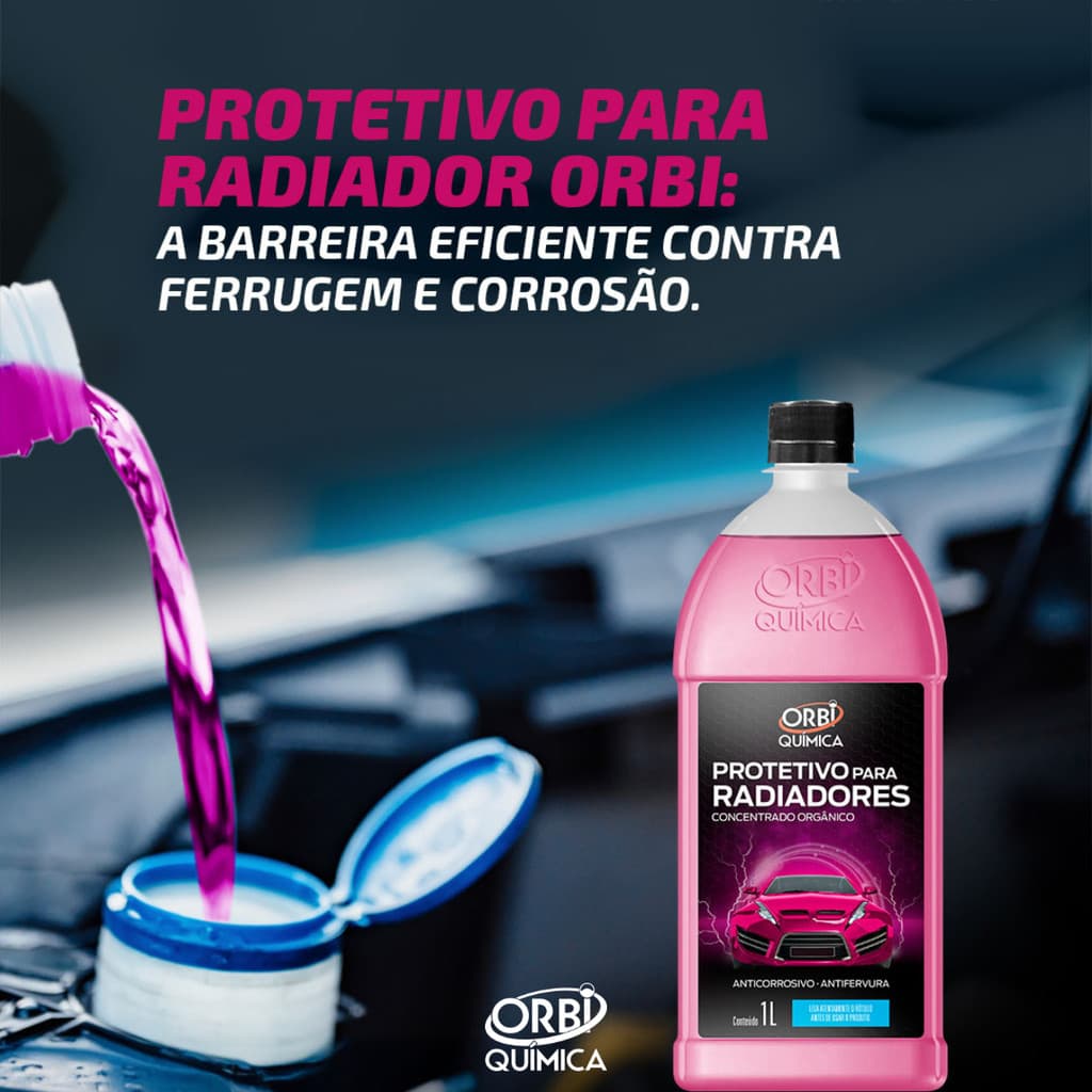 Aditivo Radiador Orbi 1L Antifervura Evita Superaquecimento Motor