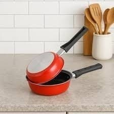 Omeleteira Dupla 14cm Antiaderente Frigideira Hamburgueira Sanduicheira Carne Ovos Sem Grudar