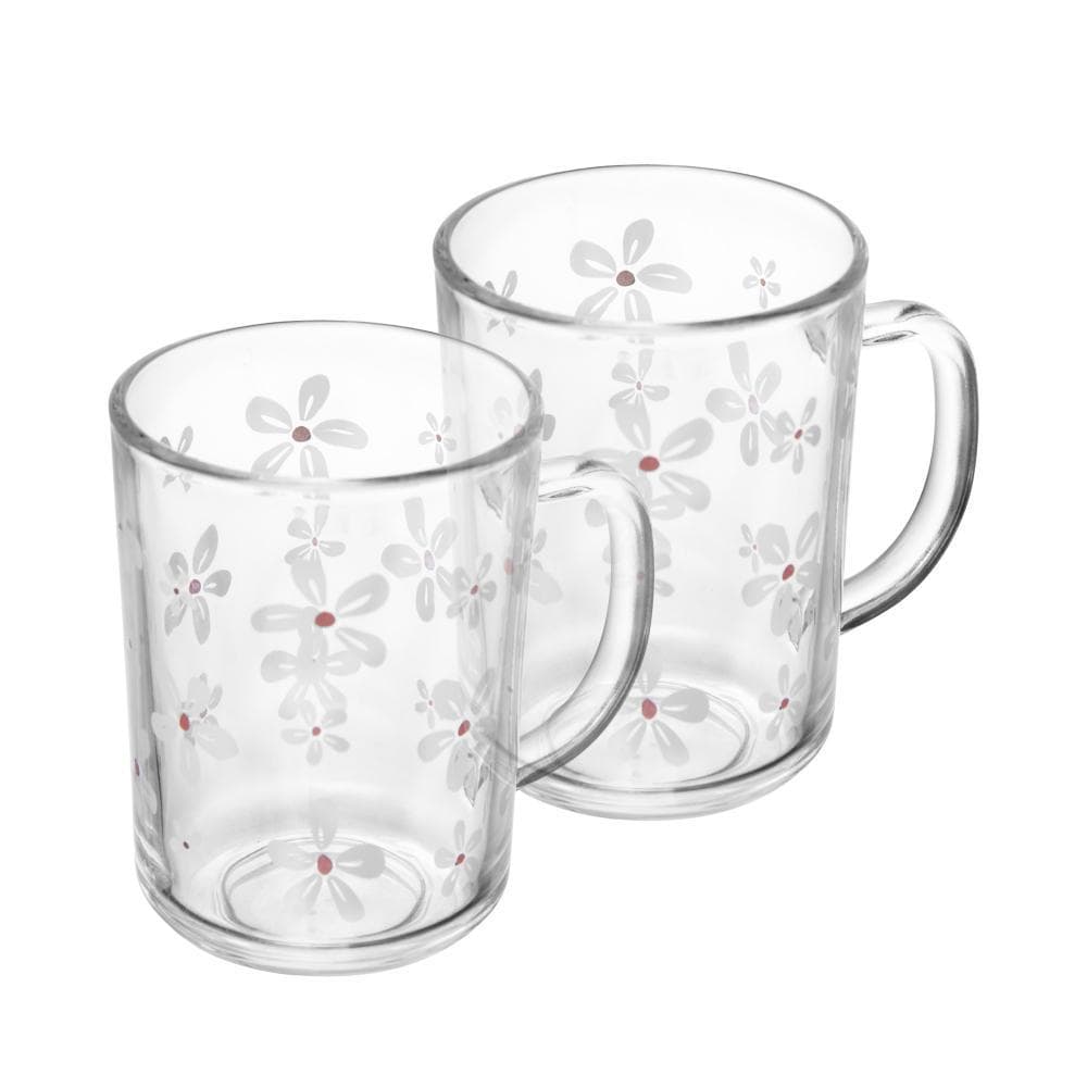 Conjunto 2 Canecas Vetra 220ml Vidro Lyor para Café Chá Cozinha Mesa Posta Decoração Sala Presente Elegante Sofisticadas