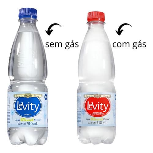 Água Mineral Levity Sem Gás Garrafa 510ml Vanadio 12 Unidade