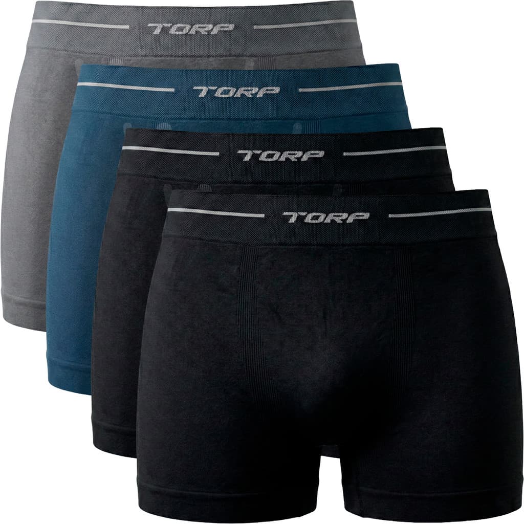 Kit 4 Cuecas Boxer Microfibra Torp Basic Kit Cueca Box Sem Costura Cueca Masculina Soul Eco Torp