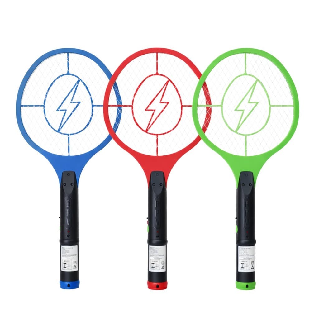 KIT 3 RAQUETE MATA MOSQUITO ELETRICA RECARREGAVEL BIVOLTS