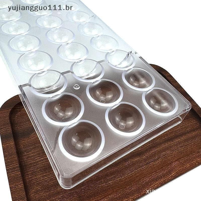 # Novo 3D Policarbonato Moldes De Chocolate Esfera Diamante Bonbons Barra De Doces Confeitaria Profissional Ferramentas